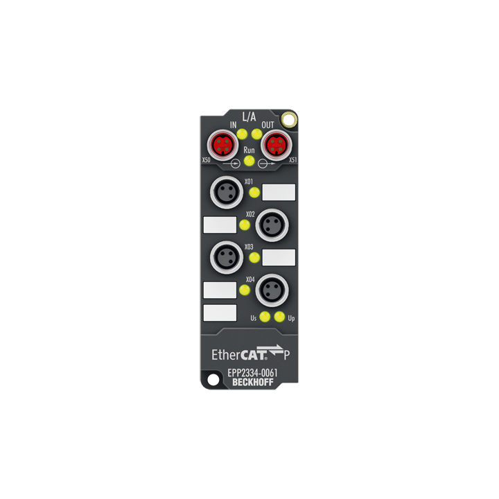 Beckhoff EPP2334-0061 EtherCAT P Box, 4-channel digital combi, 24 V DC, 10 µs, 05 A, M8 Turkiye