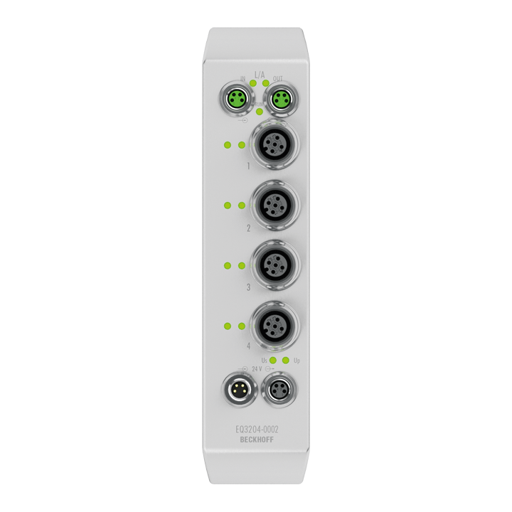 Beckhoff EQ3204-0002 EtherCAT Box, 4-channel analog input, temperature, RTD (Pt100), 16 bit, M12, stainless steel Turkiye