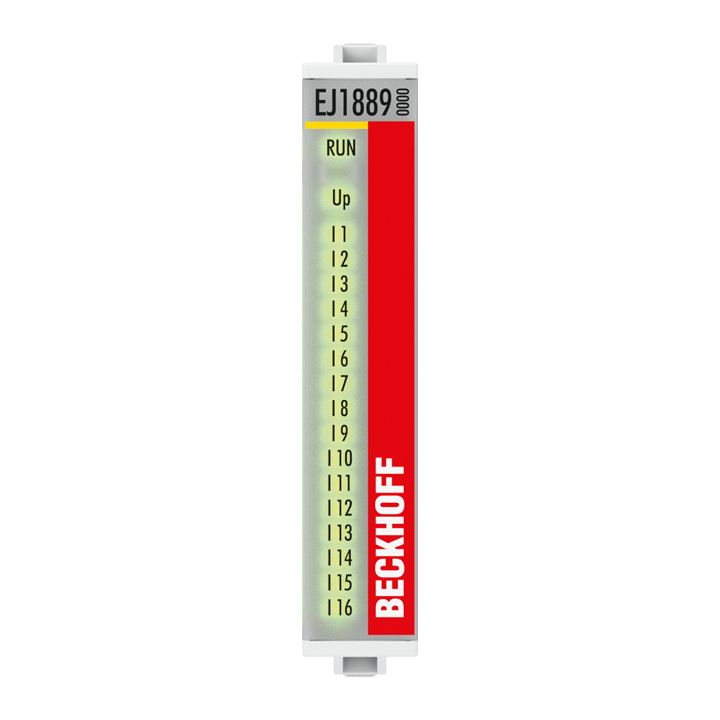 Beckhoff EJ1889 EtherCAT plug-in module, 16-channel digital input, 24 V DC, 3 ms, ground switching Turkiye