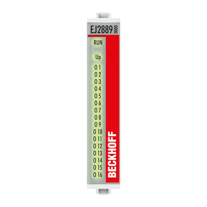 Beckhoff EJ2889 EtherCAT plug-in module, 16-channel digital output, 24 V DC, 05 A, ground switching Turkiye