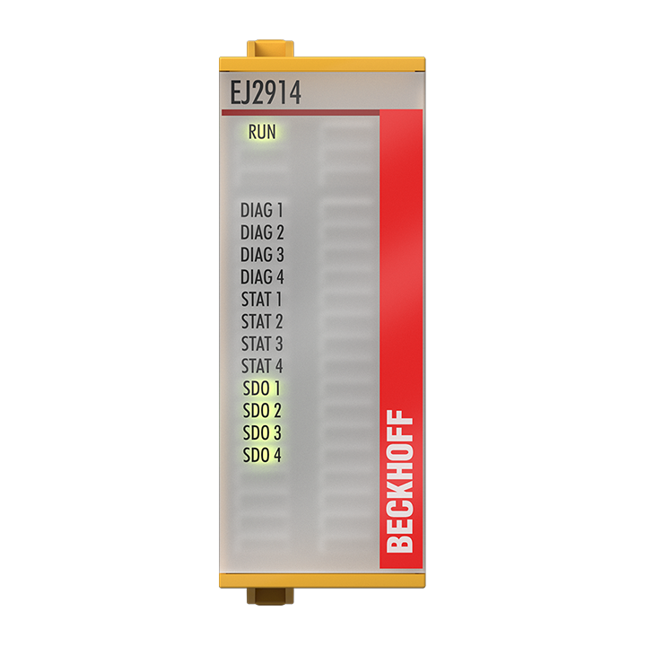 Beckhoff EJ2914 EtherCAT plug-in module, 4-channel digital output, 24 V DC, 05 A, TwinSAFE, TwinSAFE Logic Turkiye