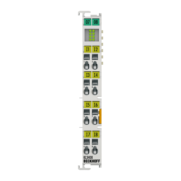 Beckhoff KL3408 Bus Terminal, 8-channel analog input, voltage, ±10 V, 12 bit, single-ended Turkiye