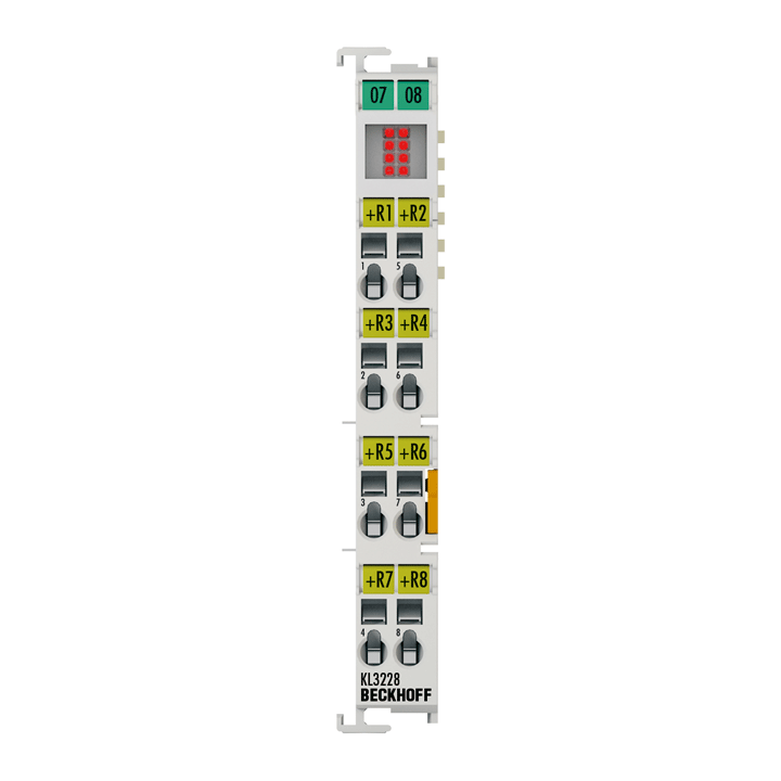 Beckhoff KL3228 Bus Terminal, 8-channel analog input, temperature, RTD (Pt1000, Ni1000), 16 bit Turkiye