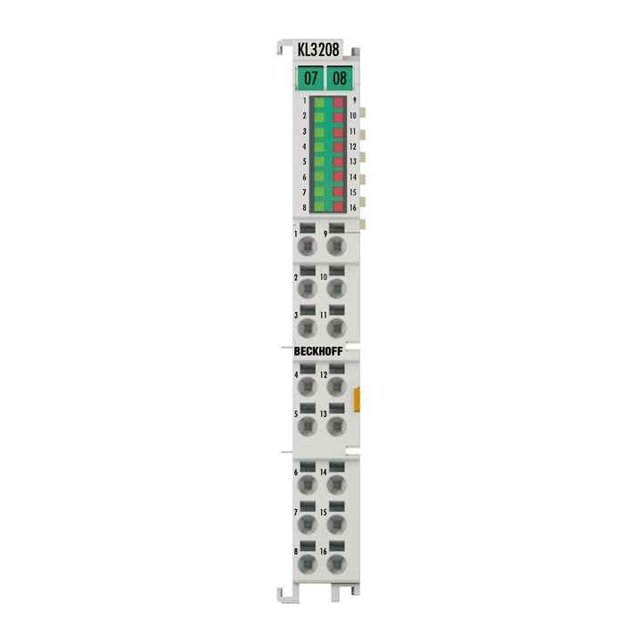 Beckhoff KL3208-0010 Bus Terminal, 8-channel analog input, temperature, RTD (Pt1000, NTC), 16 bit Turkiye