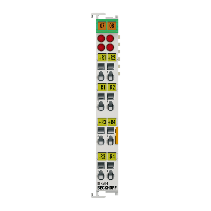 Beckhoff KL3204 Bus Terminal, 4-channel analog input, temperature, RTD (Pt100), 16 bit Turkiye