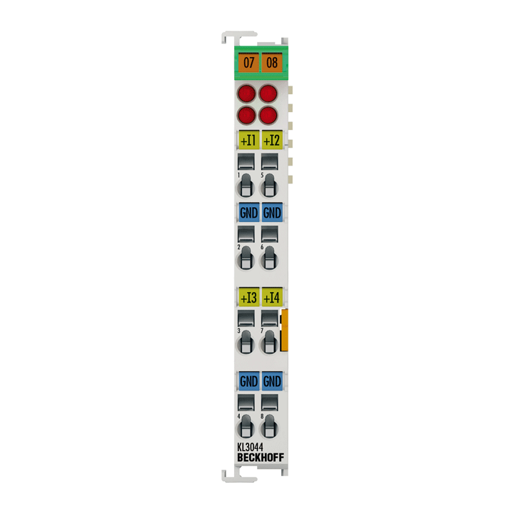 Beckhoff KL3044 Bus Terminal, 4-channel analog input, current, 0…20 mA, 12 bit, single-ended Turkiye