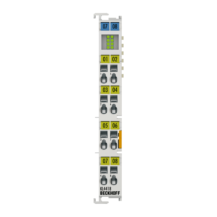 Beckhoff KL4418 Bus Terminal, 8-channel analog output, current, 0…20 mA, 12 bit, single-ended Turkiye