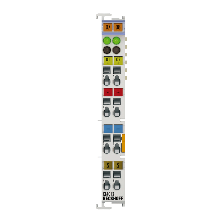 Beckhoff KL4012 Bus Terminal, 2-channel analog output, current, 0…20 mA, 12 bit, single-ended Turkiye