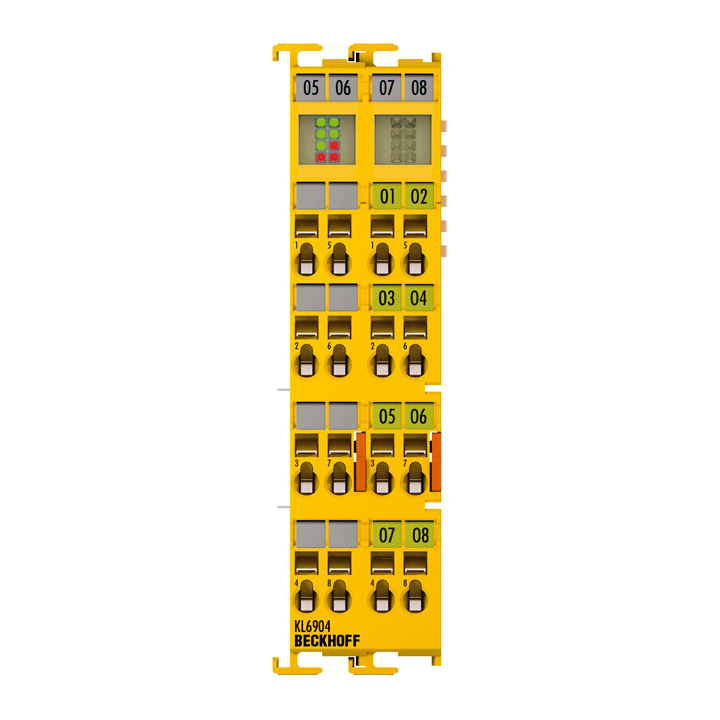 Beckhoff KL6904 Bus Terminal, communication interface + 4-port digital output, 24 V DC, 05 A, TwinSAFE Logic Turkiye