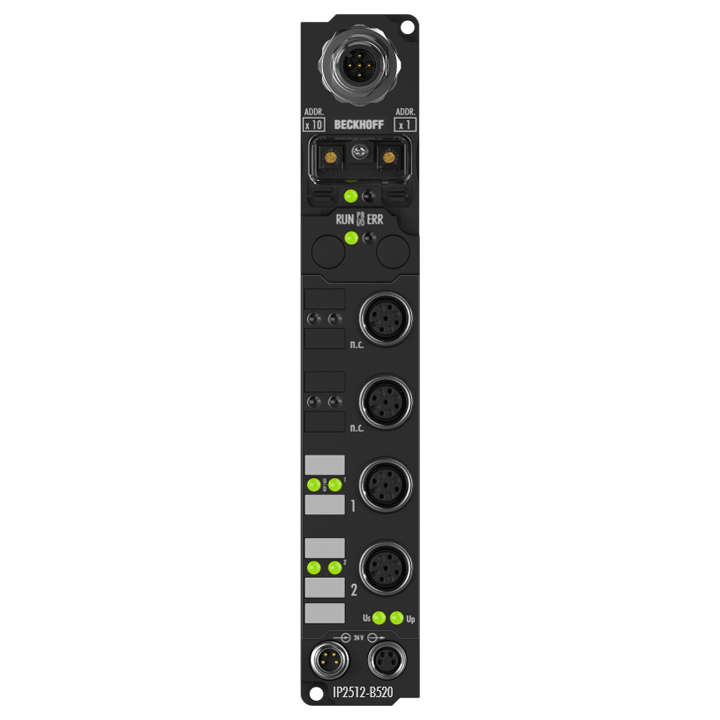 Beckhoff IP2512-B520 Fieldbus Box, 2-channel PWM output, DeviceNet, 24 V DC, 25 A, M12 Turkiye