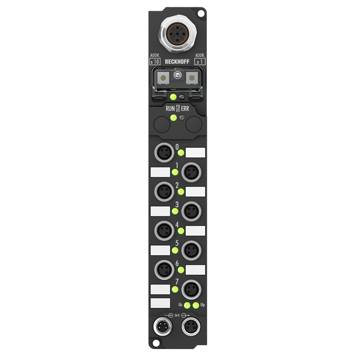 Beckhoff IP2311-Bxxx Fieldbus Box, 4-channel digital input + 4-channel digital output, 24 V DC, 02 ms, 05 A, M8 Turkiye