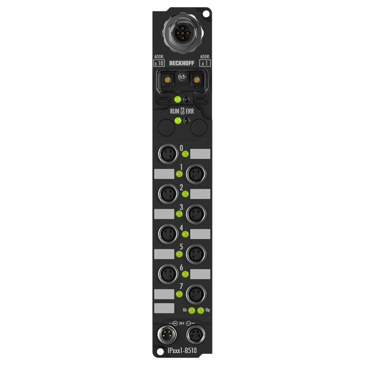 Beckhoff IP2301-B510 Fieldbus Box, 4-channel digital input + 4-channel digital output, CANopen, 24 V DC, 3 ms, 05 A, M8 Turkiye