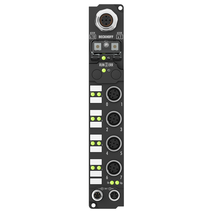 Beckhoff IP3102-Bxxx Fieldbus Box, 4-channel analog input, voltage, ±10 V, 16 bit, differential, M12 Turkiye