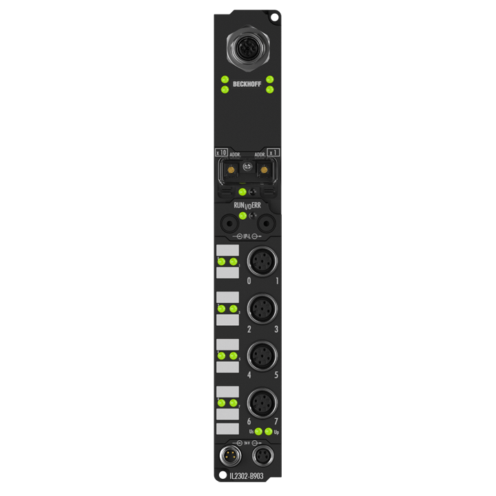 Beckhoff IL2302-B903 Coupler Box, 4-channel digital input + 4-channel digital output, PROFINET, 24 V DC, 3 ms, 05 A, M12 Turkiye