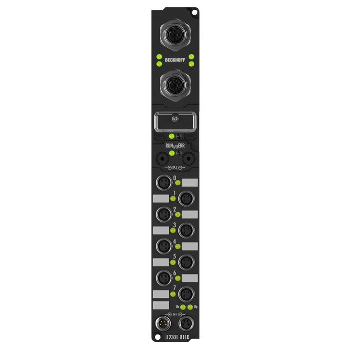 Beckhoff IL2301-B110 Coupler Box, 4-channel digital input + 4-channel digital output, EtherCAT, 24 V DC, 3 ms, 05 A, M8 Turkiye