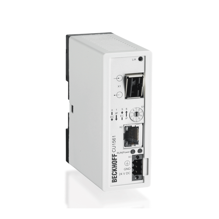 Beckhoff CU1561 Infrastructure, media converter, Ethernet/EtherCAT, 100 Mbit/s, 24 V DC, fiber optic POF Turkiye