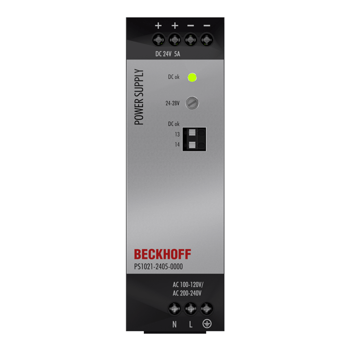 Beckhoff PS1021-2405-0000 Power supply PS1000; output: 24 V DC, 5 A; input: AC 100…120/200…240 V, 1-phase Turkiye