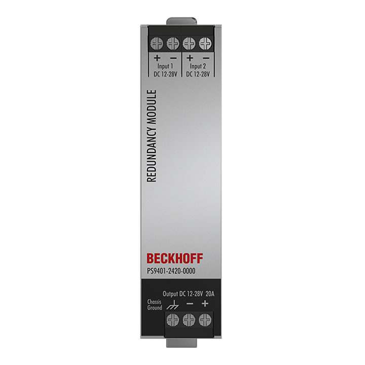 Beckhoff PS9401-2420-0000 MOSFET redundancy module PS9400; input: 12…28 V DC, 2 x 10 A; output: 12…28 V DC, 1 x 20 A Turkiye