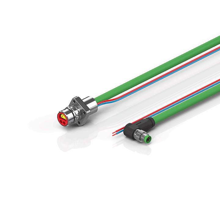Beckhoff ZK7102-AB03-Axxx B12, ENP cable, PUR, 2 x 075 mm² + (1 x 4 x AWG22), drag chain suitable, key 1 (24 V DC) Turkiye