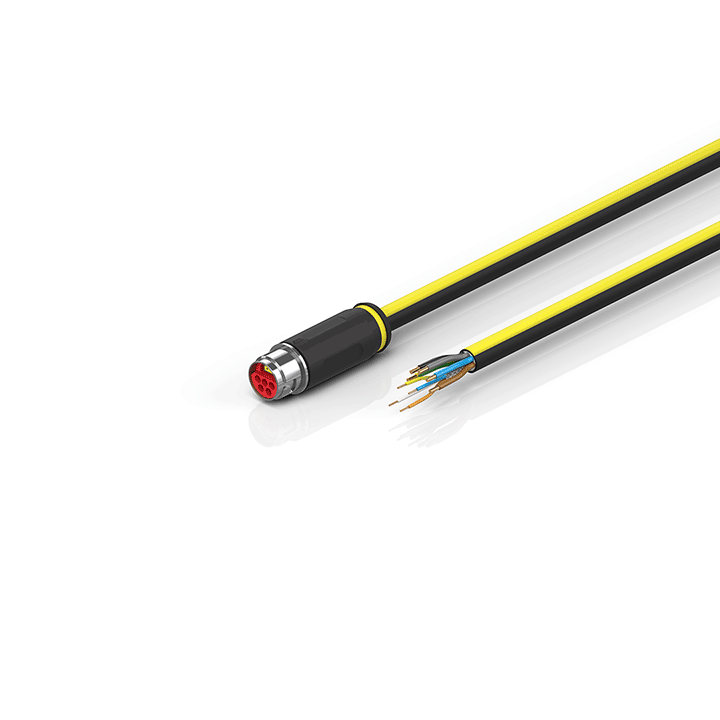 Beckhoff ZK7208-3400-Axxx B17, ENP cable, PUR, 5 G 15 mm² + (1 x 4 x AWG22), drag chain suitable, key 1 (2 x 24 V DC + PE) Turkiye