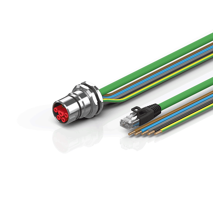 Beckhoff ZK7A14-CA00-Axxx B23, ENP cable, PUR, 5 G 40 mm² + (1 x 4 x AWG22), drag chain suitable, key 3 (user-defined voltage) Turkiye