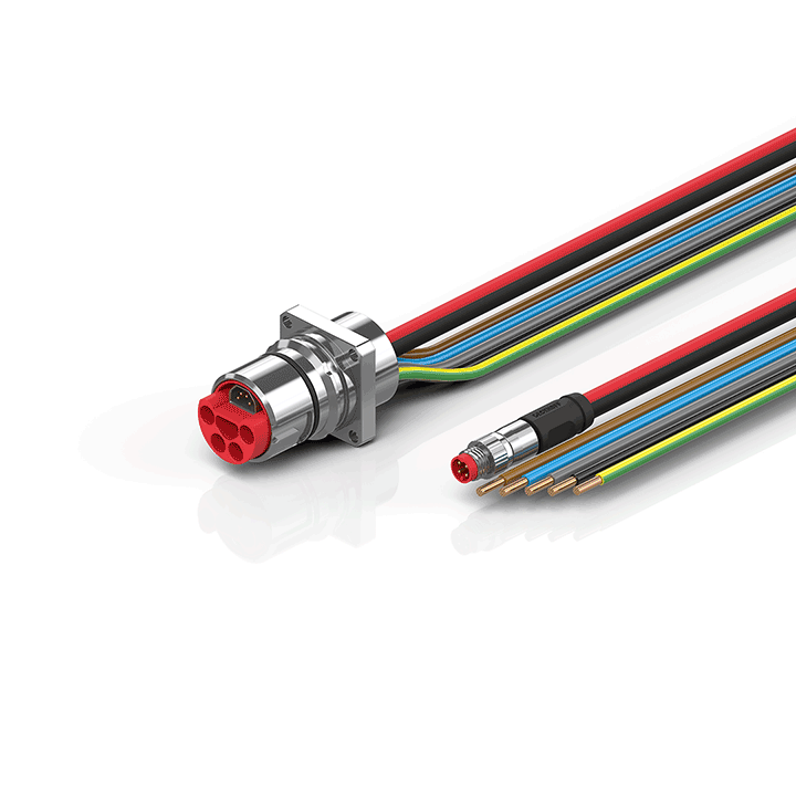 Beckhoff ZK7714-AT00-0xxx B23, ECP cable, PUR, 5 G 40 mm² + (1 x 4 x AWG22), drag chain suitable, key 2 (400 V AC) Turkiye