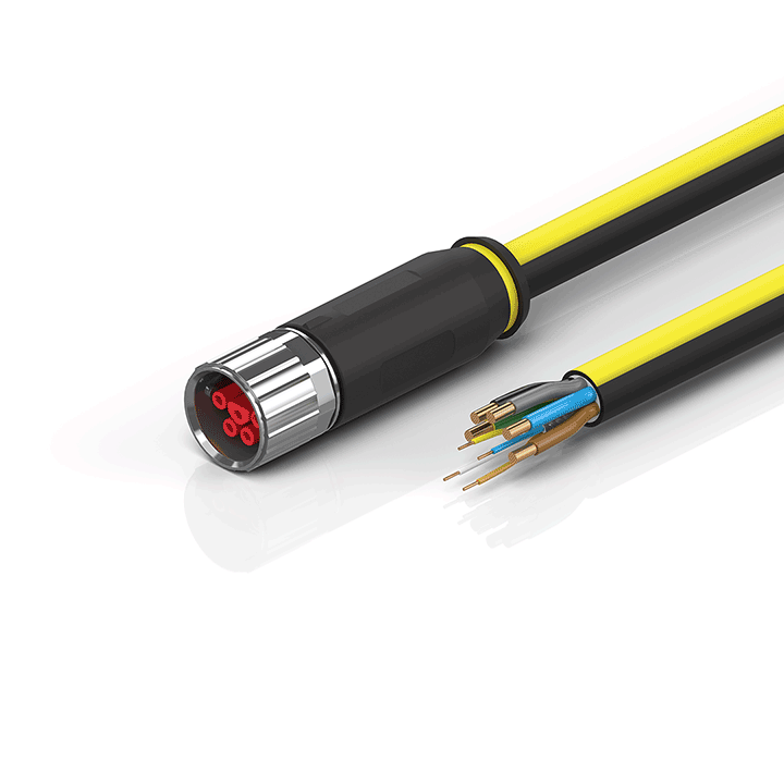 Beckhoff ZK7714-3100-Axxx B23, ENP cable, PUR, 5 G 40 mm² + (1 x 4 x AWG22), drag-chain suitable, key 2 (400 V AC) Turkiye