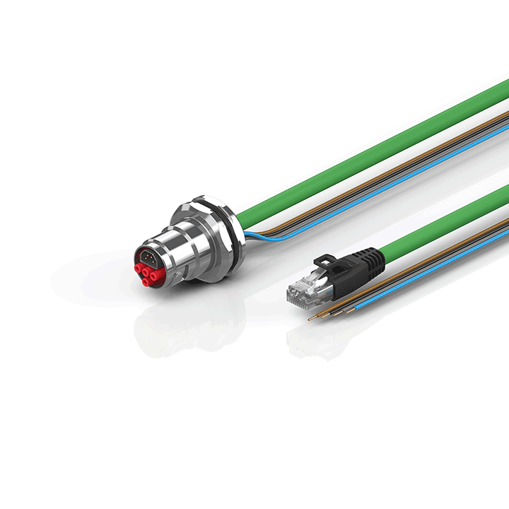 Beckhoff ZK7624-BU00-Axxx B17, ENP cable, PUR, 4 x 15 mm² + (1 x 4 x AWG22), drag chain suitable, key 2 (user-defined voltage) Turkiye