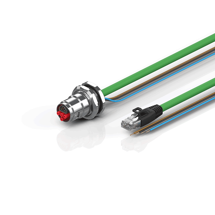 Beckhoff ZK7624-BS00-Axxx B17, ENP cable, PUR, 4 x 15 mm² + (1 x 4 x AWG22), drag chain suitable, key 2 (user-defined voltage) Turkiye
