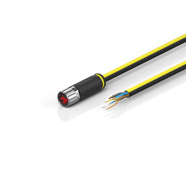 Beckhoff ZK7624-2500-Axxx B17, ENP cable, PUR, 4 x 15 mm² + (1 x 4 x AWG22), drag chain suitable, key 2 (user-defined voltage) Turkiye