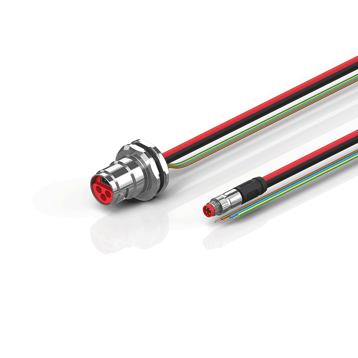 Beckhoff ZK7610-BP00-0xxx B17, ECP cable, PUR, 3 G 25 mm² + (1 x 4 x AWG22), drag chain suitable, key 2 (230 V AC) Turkiye