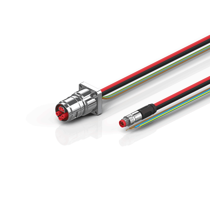 Beckhoff ZK7610-BK00-0xxx B17, ECP cable, PUR, 3 G 25 mm² + (1 x 4 x AWG22), drag chain suitable, key 2 (230 V AC) Turkiye
