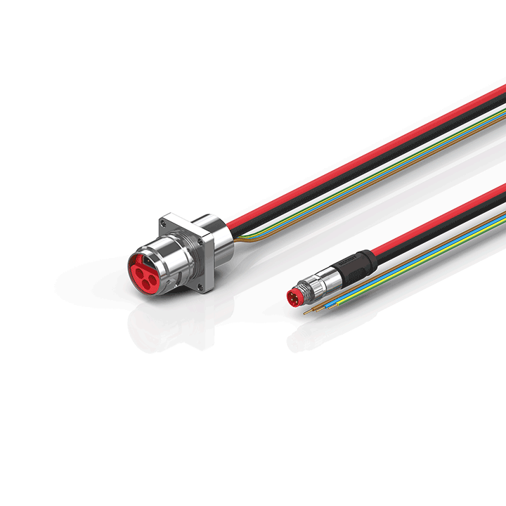Beckhoff ZK7610-AH00-0xxx B17, ECP cable, PUR, 3 G 25 mm² + (1 x 4 x AWG22), drag chain suitable, key 2 (230 V AC) Turkiye