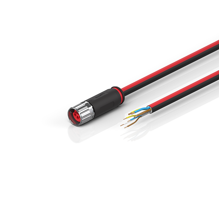 Beckhoff ZK7606-1800-0xxx B17, ECP cable, PUR, 3 G 15 mm² + (1 x 4 x AWG22), drag chain suitable, key 2 (230 V AC) Turkiye