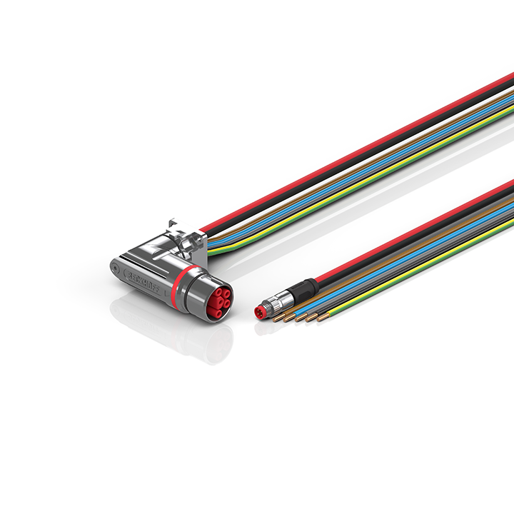 Beckhoff ZK7314-CI00-0xxx B23, ECP cable, PUR, 5 G 40 mm² + (1 x 4 x AWG22), drag chain suitable, key 1 (2 x 24 V DC + PE) Turkiye