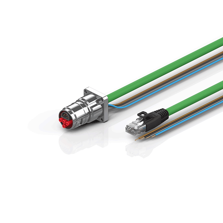 Beckhoff ZK7224-BQ00-Axxx B17, ENP cable, PUR, 4 x 15 mm² + (1 x 4 x AWG22), drag chain suitable, key 1 (2 x 24 V DC) Turkiye