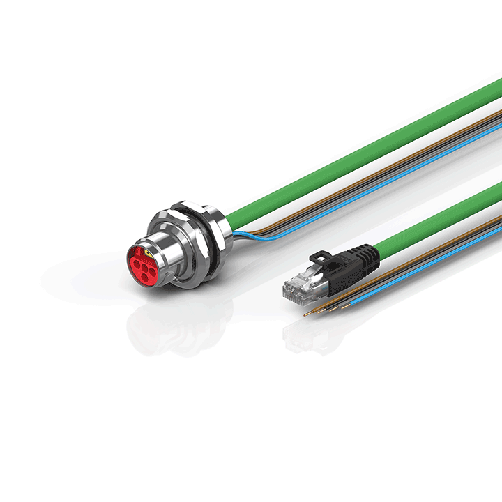 Beckhoff ZK7224-AP00-Axxx B17, ENP cable, PUR, 4 x 15 mm² + (1 x 4 x AWG22), drag-chain suitable, key 1 (2 x 24 V DC) Turkiye