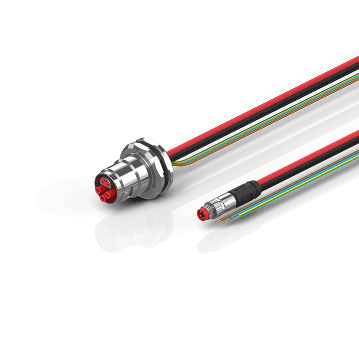 Beckhoff ZK7210-BO00-0xxx B17, ECP cable, PUR, 3 G 25 mm² + (1 x 4 x AWG22), drag chain suitable, key 1 (24 V DC) Turkiye