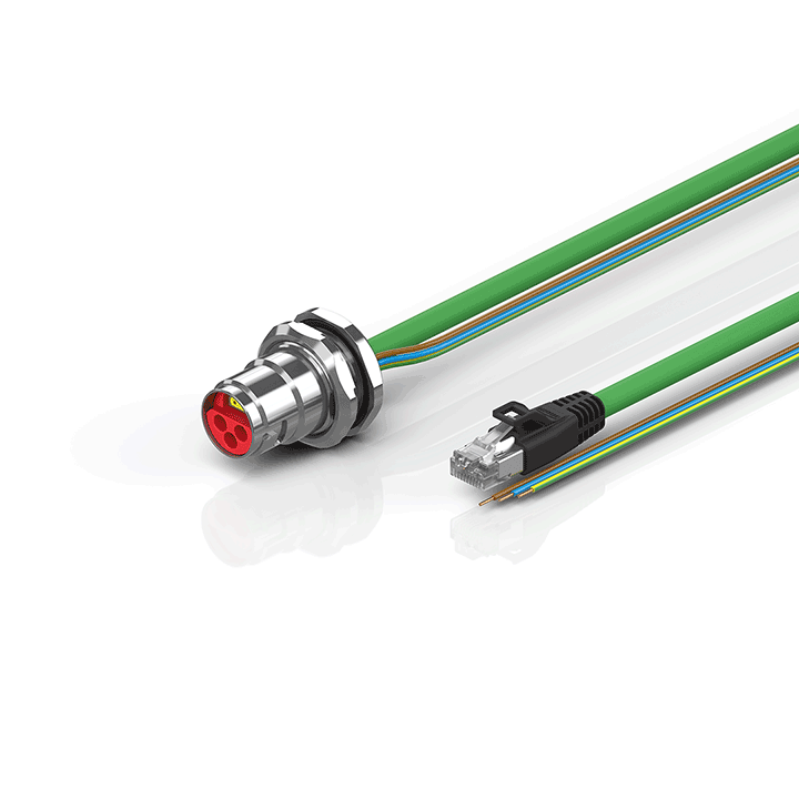 Beckhoff ZK7210-BN00-Axxx B17, ENP cable, PUR, 3 G 25 mm² + (1 x 4 x AWG22), drag chain suitable, key 1 (24 V DC) Turkiye