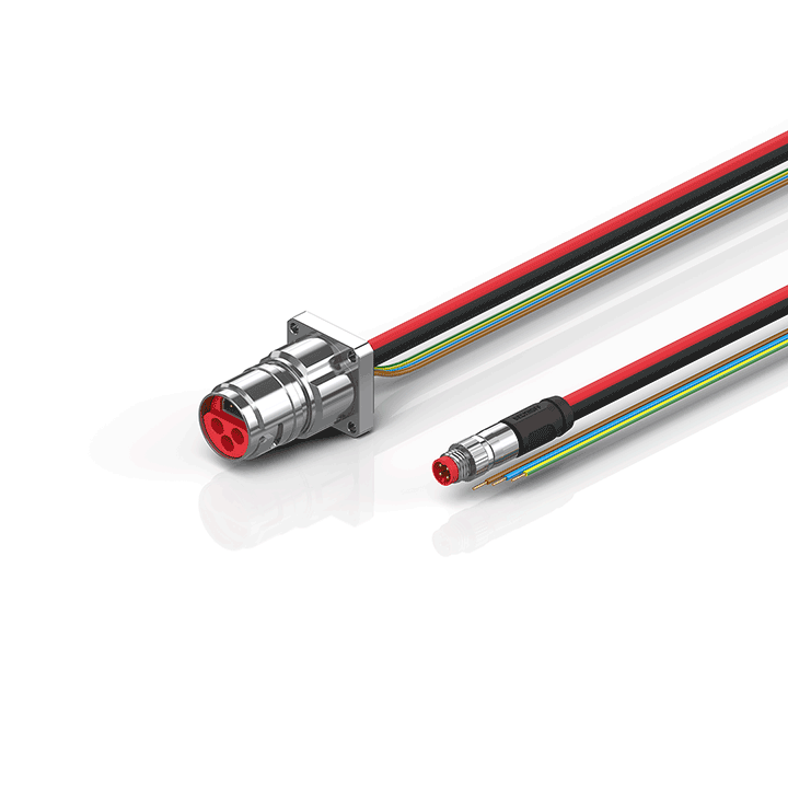 Beckhoff ZK7210-BL00-0xxx B17, ECP cable, PUR, 3 G 25 mm² + (1 x 4 x AWG22), drag chain suitable, key 1 (24 V DC) Turkiye