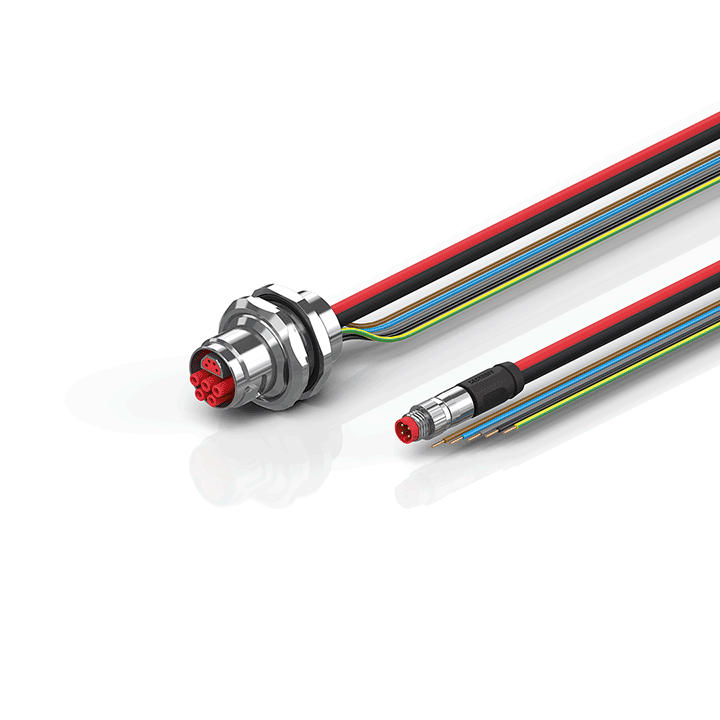 Beckhoff ZK7208-AU00-0xxx B17, ECP cable, PUR, 5 G 15 mm² + (1 x 4 x AWG22), drag chain suitable, key 1 (2 x 24 V DC + PE) Turkiye