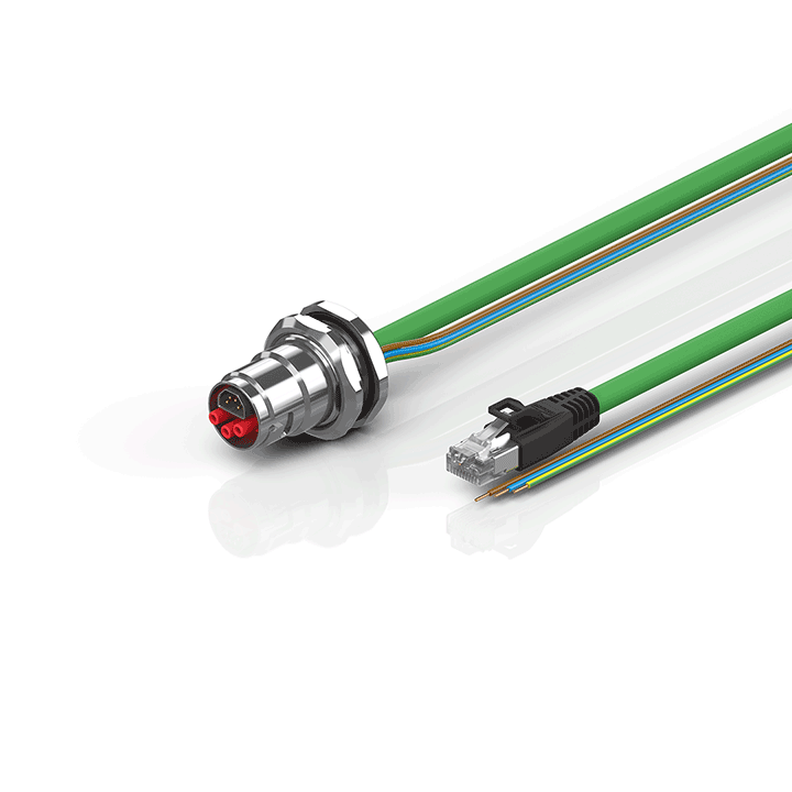 Beckhoff ZK7206-BM00-Axxx B17, ENP cable, PUR, 3 G 15 mm² + (1 x 4 x AWG22), drag chain suitable, key 1 (24 V DC) Turkiye