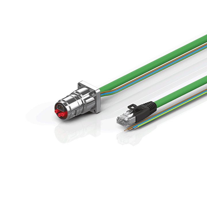 Beckhoff ZK7206-BK00-Axxx B17, ENP cable, PUR, 3 G 15 mm² + (1 x 4 x AWG22), drag chain suitable, key 1 (24 V DC) Turkiye