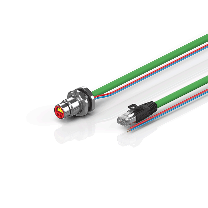 Beckhoff ZK7102-BH00-Axxx B12, ENP cable, PUR, 2 x 075 mm² + (1 x 4 x AWG22), drag chain suitable, key 1 (24 V DC) Turkiye