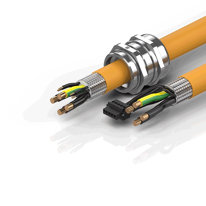 Beckhoff ZK4506-8018-xxxx Motor connection cable 16 mm² with M40 cable gland, drag-chain suitable Turkiye