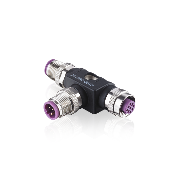 Beckhoff ZS1031-2610 Plug T splitter for PROFIBUS, Modbus, RS485, IP67, without 5 V on the plug, shielded Turkiye
