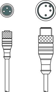 Leuze KDS U-M8-3A-M12-3A-V1-010 Bağlantı kablosu