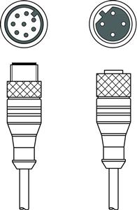 Leuze KDS PB-M12-4A-M12-8A-P0-020 Bağlantı kablosu