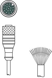 Leuze KD U-M12-HA-P1-050 Bağlantı kablosu