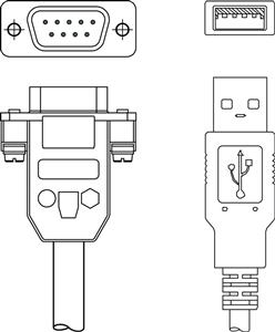 Leuze KB-RS232-USB Adaptör kablosu